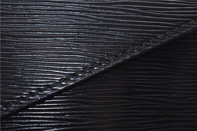 Auth Louis Vuitton Epi Porte Documents Senateur Briefcase M54452 Black LV 7593D