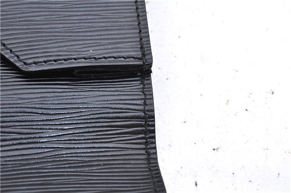 Auth Louis Vuitton Epi Porte Documents Senateur Briefcase M54452 Black LV 7593D