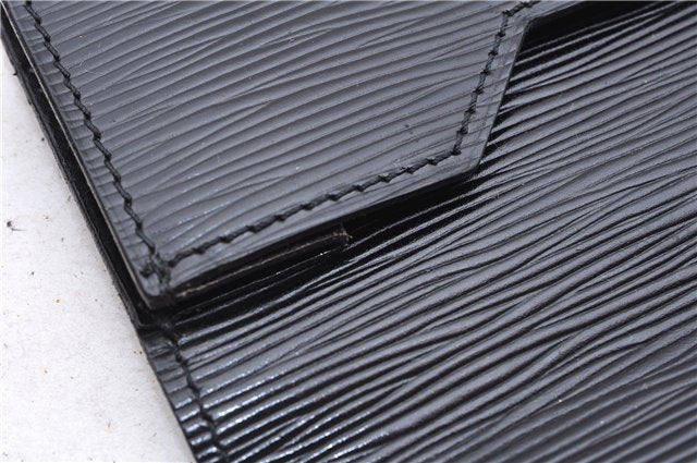 Auth Louis Vuitton Epi Porte Documents Senateur Briefcase M54452 Black LV 7593D