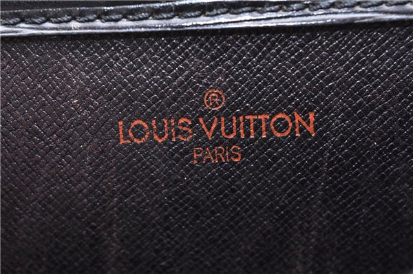 Auth Louis Vuitton Epi Porte Documents Senateur Briefcase M54452 Black LV 7593D