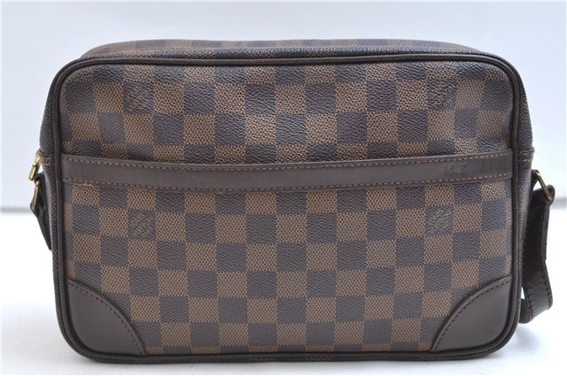 Authentic Louis Vuitton Damier Trocadero 27 Shoulder Cross Bag N48085 LV 7596E