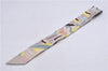 Auth HERMES Twilly Scarf "Perspective Cavaliere" Silk Beige Multicolor 7598C