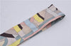 Auth HERMES Twilly Scarf "Perspective Cavaliere" Silk Beige Multicolor 7598C