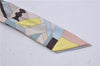Auth HERMES Twilly Scarf "Perspective Cavaliere" Silk Beige Multicolor 7598C