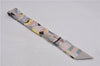 Auth HERMES Twilly Scarf "Perspective Cavaliere" Silk Beige Multicolor 7598C