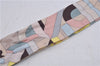 Auth HERMES Twilly Scarf "Perspective Cavaliere" Silk Beige Multicolor 7598C