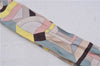 Auth HERMES Twilly Scarf "Perspective Cavaliere" Silk Beige Multicolor 7598C