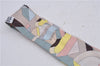 Auth HERMES Twilly Scarf "Perspective Cavaliere" Silk Beige Multicolor 7598C