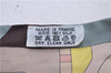 Auth HERMES Twilly Scarf "Perspective Cavaliere" Silk Beige Multicolor 7598C