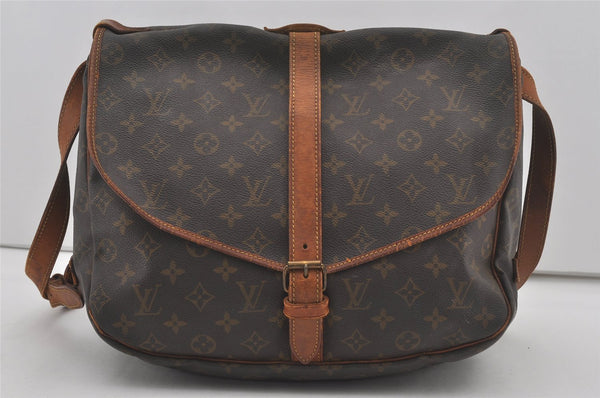 Authentic Louis Vuitton Monogram Saumur 35 Shoulder Cross Bag M42254 LV 7598I