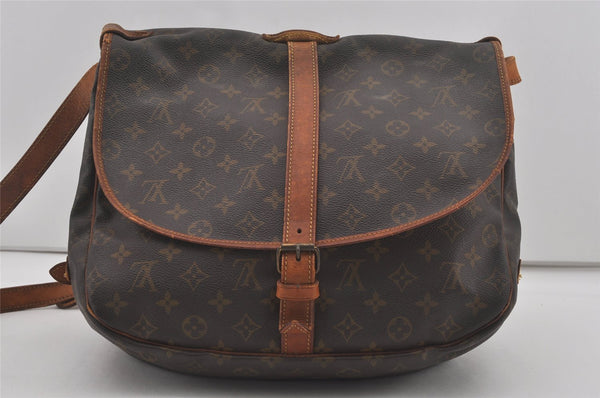 Authentic Louis Vuitton Monogram Saumur 35 Shoulder Cross Bag M42254 LV 7598I
