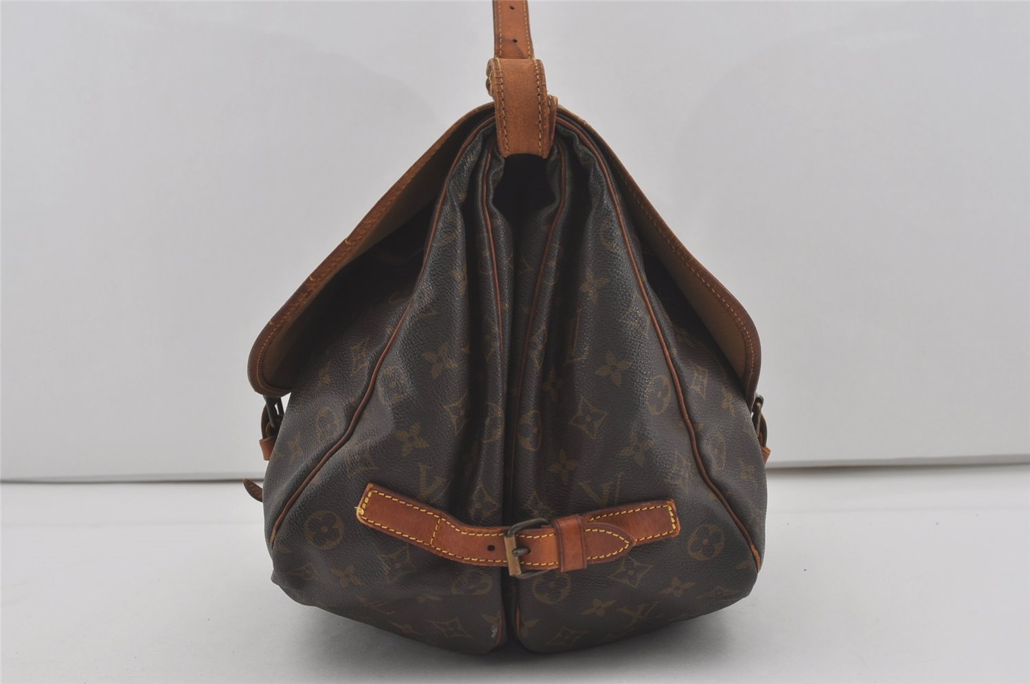 Authentic Louis Vuitton Monogram Saumur 35 Shoulder Cross Bag M42254 LV 7598I