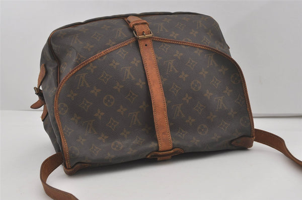 Authentic Louis Vuitton Monogram Saumur 35 Shoulder Cross Bag M42254 LV 7598I