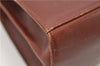 Authentic Ferragamo Gancini Vintage Leather Hand Bag Purse Brown 7600D