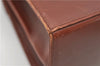 Authentic Ferragamo Gancini Vintage Leather Hand Bag Purse Brown 7600D