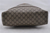 Authentic GUCCI Web Sherry Line Shoulder Tote Bag GG PVC Leather Brown 7601D