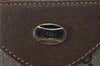 Authentic GUCCI Web Sherry Line Shoulder Tote Bag GG PVC Leather Brown 7601D