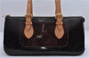 Auth LOUIS VUITTON Vernis Rose Wood Avenue Shoulder Bag Wine Red M93510 LV 7603C