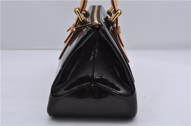 Auth LOUIS VUITTON Vernis Rose Wood Avenue Shoulder Bag Wine Red M93510 LV 7603C