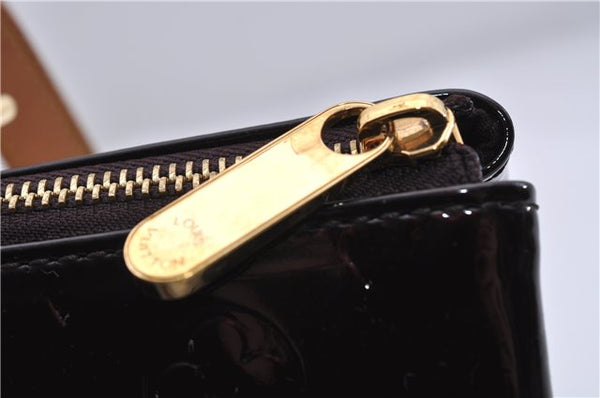 Auth LOUIS VUITTON Vernis Rose Wood Avenue Shoulder Bag Wine Red M93510 LV 7603C