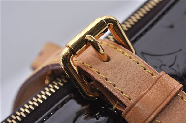 Auth LOUIS VUITTON Vernis Rose Wood Avenue Shoulder Bag Wine Red M93510 LV 7603C