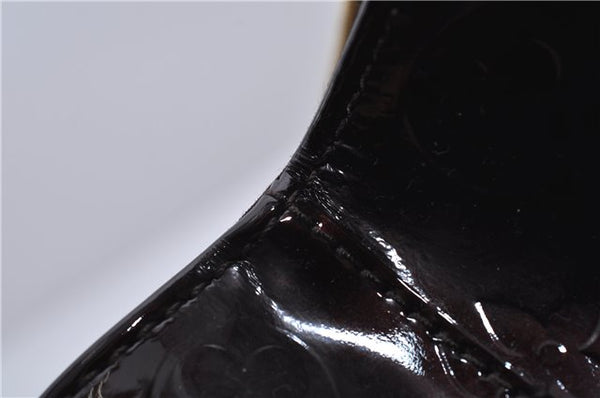 Auth LOUIS VUITTON Vernis Rose Wood Avenue Shoulder Bag Wine Red M93510 LV 7603C