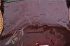 Auth LOUIS VUITTON Vernis Rose Wood Avenue Shoulder Bag Wine Red M93510 LV 7603C