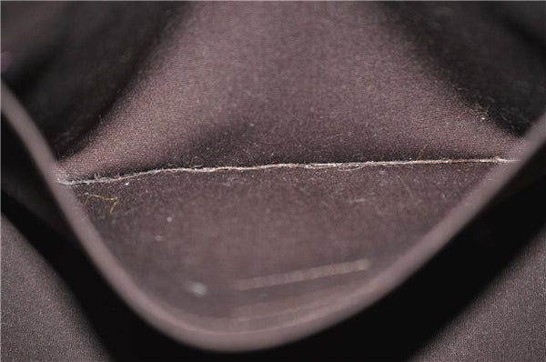 Auth LOUIS VUITTON Vernis Rose Wood Avenue Shoulder Bag Wine Red M93510 LV 7603C