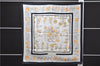 Authentic HERMES Carre 90 Scarf "Les Jardiniers du Roy" Silk Black 7603D