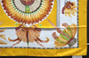 Authentic HERMES Carre 90 Scarf "BRAZIL" Silk Yellow 7603E