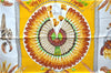 Authentic HERMES Carre 90 Scarf "BRAZIL" Silk Yellow 7603E