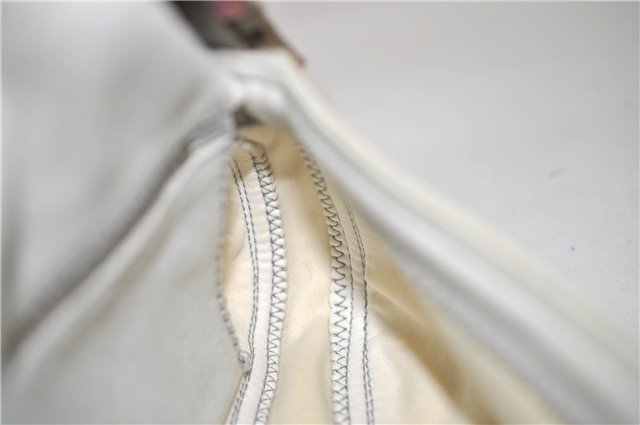 Authentic FENDI Mamma Baguette Shoulder Hand Bag Purse Jersey Light Gray 7606B