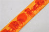 Authentic HERMES Twilly Scarf Carriage Pattern Silk Orange 7611C