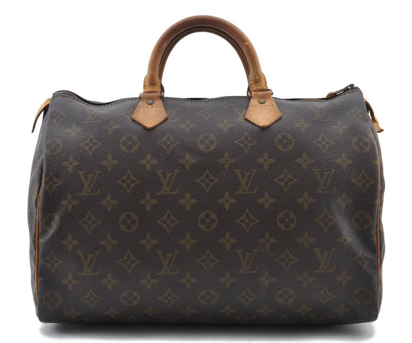 Authentic LOUIS VUITTON Monogram Speedy 35 Hand Bag M41524 LV 7612B