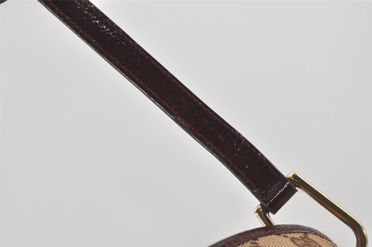 Authentic GUCCI Eclipse Shoulder Tote Bag GG Canvas Leather 120836 Brown 7615I