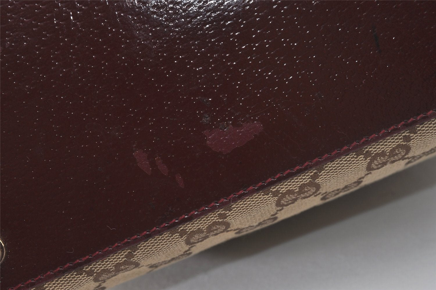 Authentic GUCCI Eclipse Shoulder Tote Bag GG Canvas Leather 120836 Brown 7615I