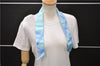 Authentic HERMES Twilly Scarf Silk "Bolduc" Light Blue Box 7617C