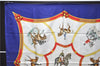 Authentic HERMES Carre 90 Scarf "ECOLE FRANCAISE DEQUITATION" Silk Blue 7619D