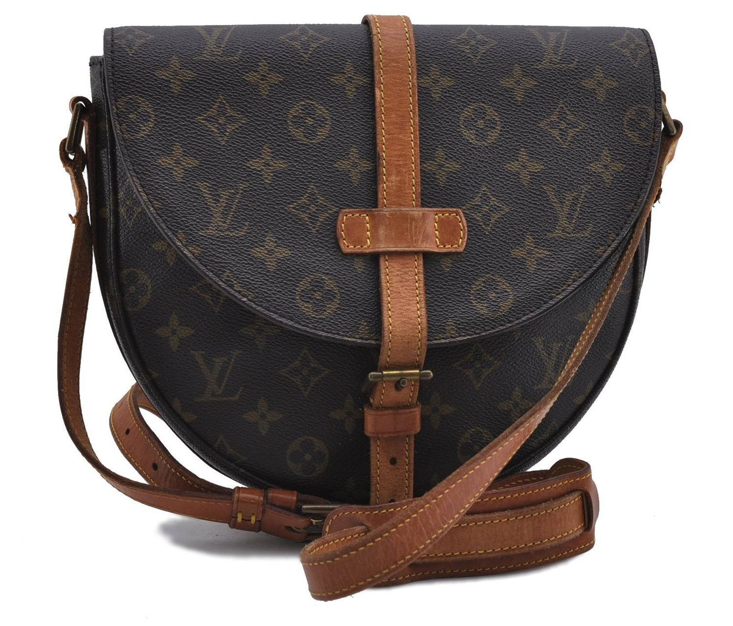 Auth LOUIS VUITTON Monogram Chantilly GM Shoulder Cross Body Bag M51232 LV 7621C