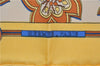 Auth HERMES Petit Carre 40 Scarf Handkerchief "Chasse en INDE" Silk Yellow 7622D