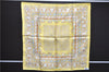 Auth HERMES Petit Carre 40 Scarf Handkerchief "Chasse en INDE" Silk Yellow 7622D