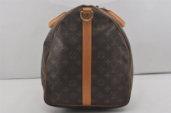 Authentic Louis Vuitton Monogram Keepall Bandouliere 55 M41414 Boston Bag 7622I