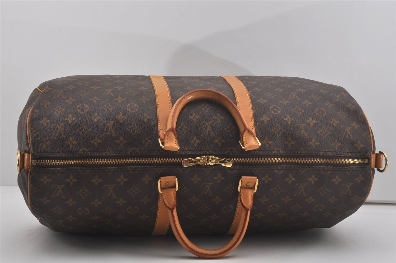 Authentic Louis Vuitton Monogram Keepall Bandouliere 55 M41414 Boston Bag 7622I