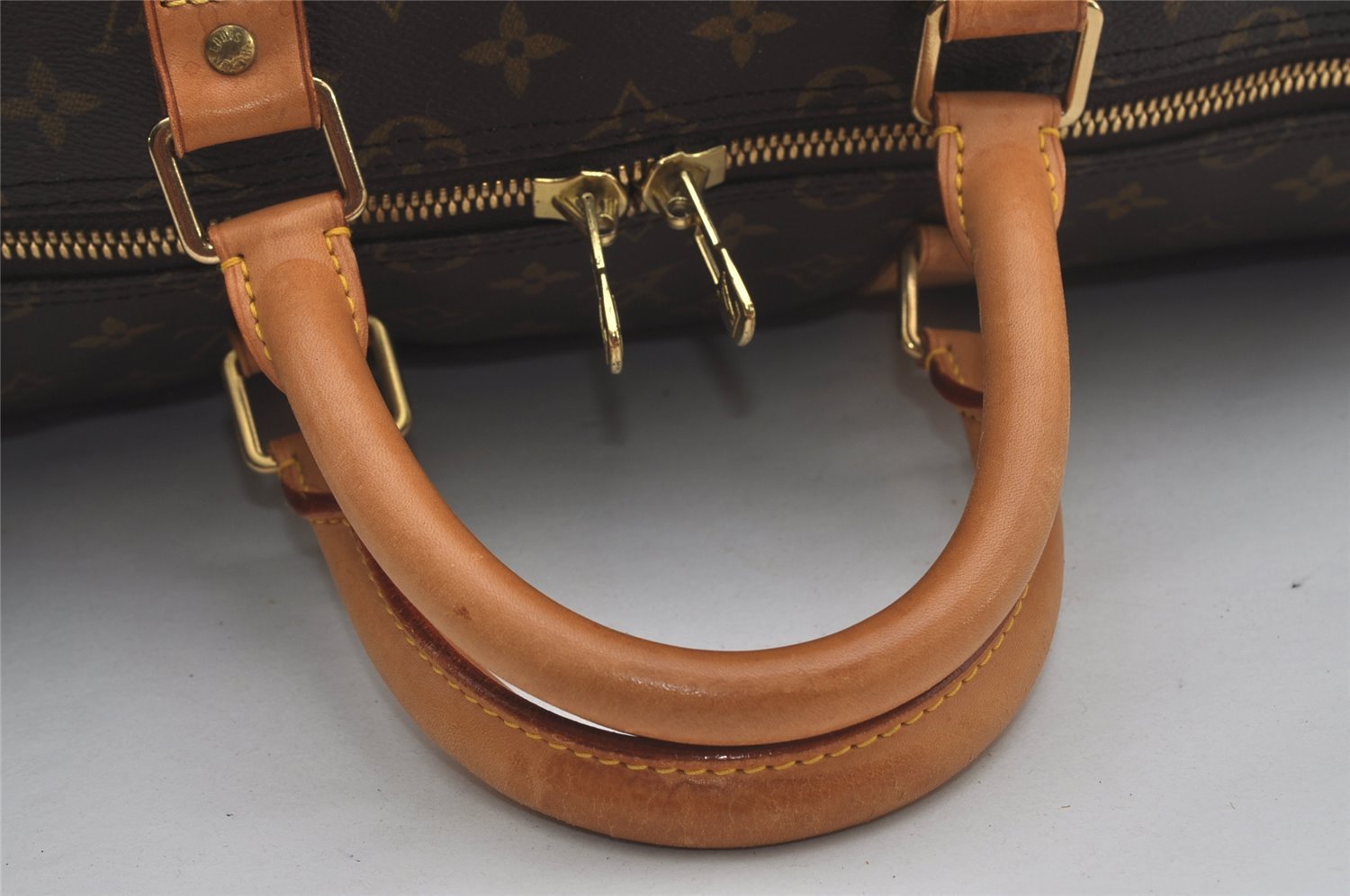 Authentic Louis Vuitton Monogram Keepall Bandouliere 55 M41414 Boston Bag 7622I