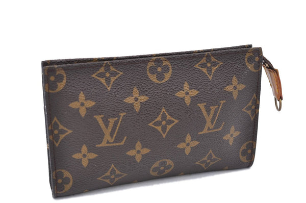 Authentic LOUIS VUITTON Monogram Pouch For Bucket PM LV 7623C