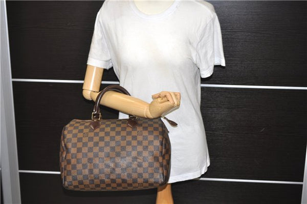 Authentic LOUIS VUITTON Damier Speedy 30 Hand Bag Purse N41364 LV 7624C