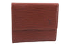 Louis Vuitton Epi Porte Monnaie Billets Cartes Credit Wallet M63488 Brown 7625D