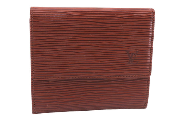 Louis Vuitton Epi Porte Monnaie Billets Cartes Credit Wallet M63488 Brown 7625D