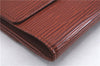 Louis Vuitton Epi Porte Monnaie Billets Cartes Credit Wallet M63488 Brown 7625D