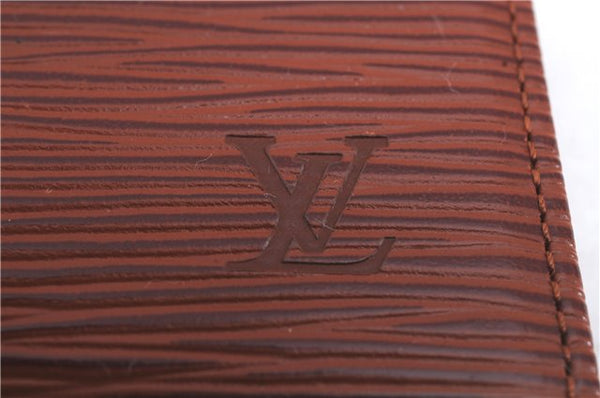 Louis Vuitton Epi Porte Monnaie Billets Cartes Credit Wallet M63488 Brown 7625D